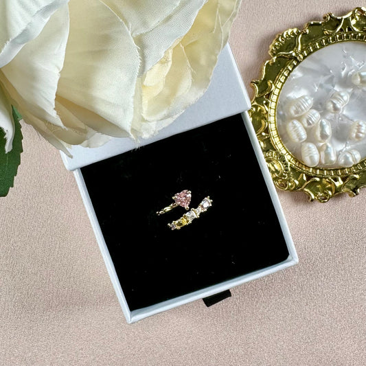 Bague Coeur Multicouleurs