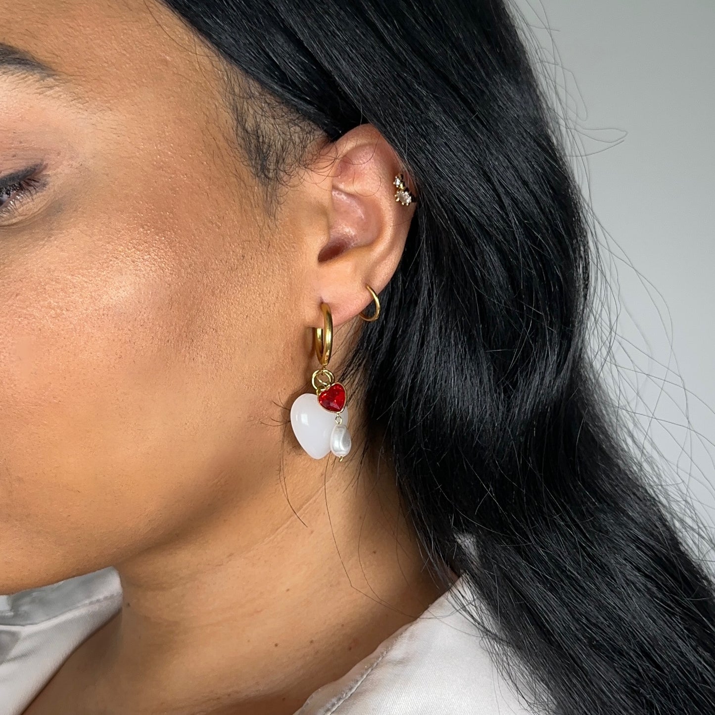 Boucles d'oreilles Love Interchangeables