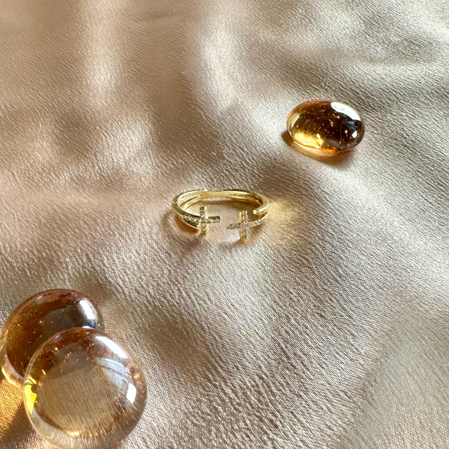 Bague Croix Dorée