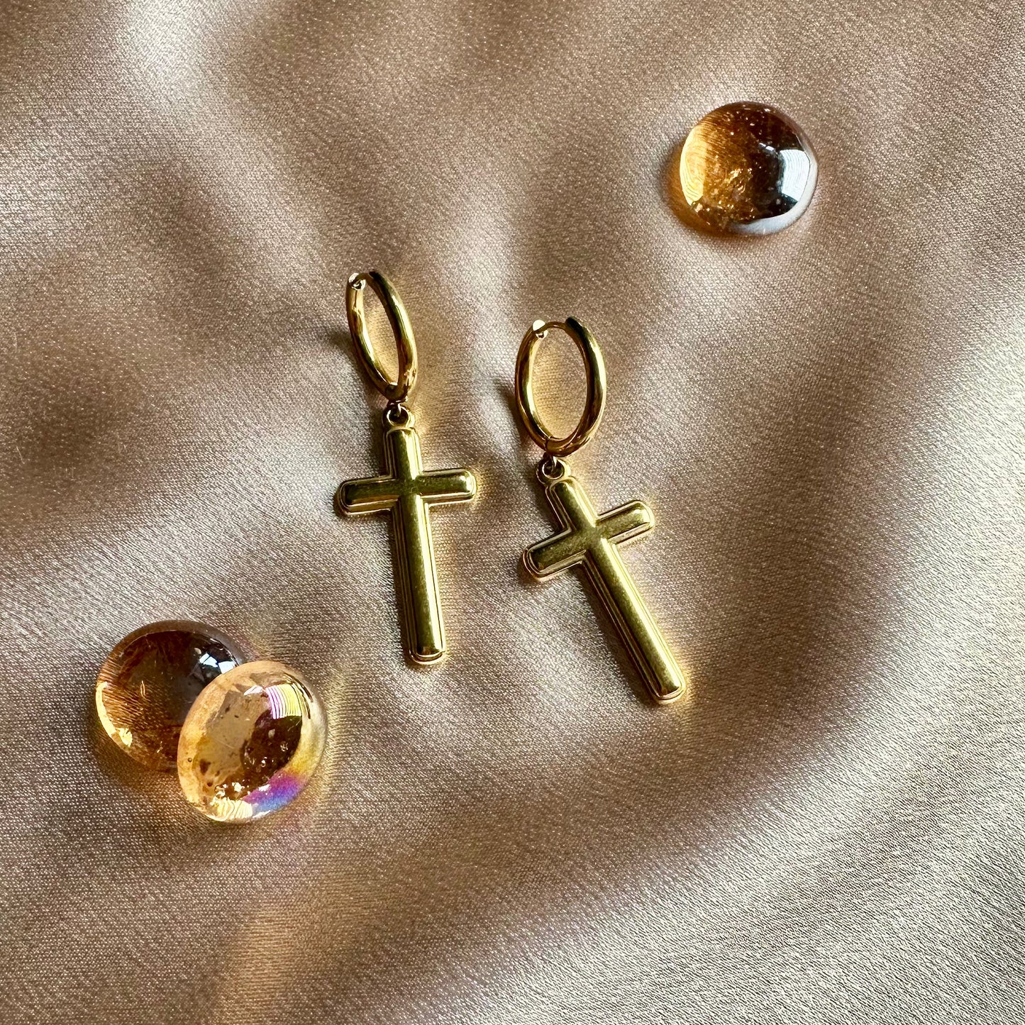 Boucles d'oreilles Croix