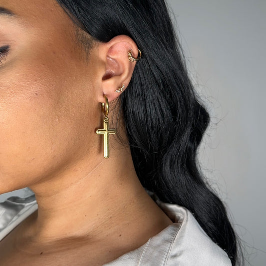 Boucles d'oreilles Croix