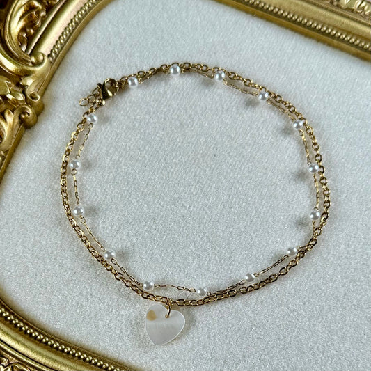 Bracelet de cheville Coeur