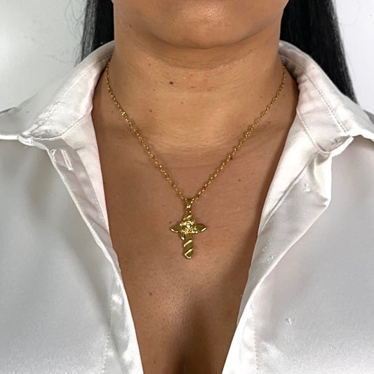 Collier Rose Eternelle