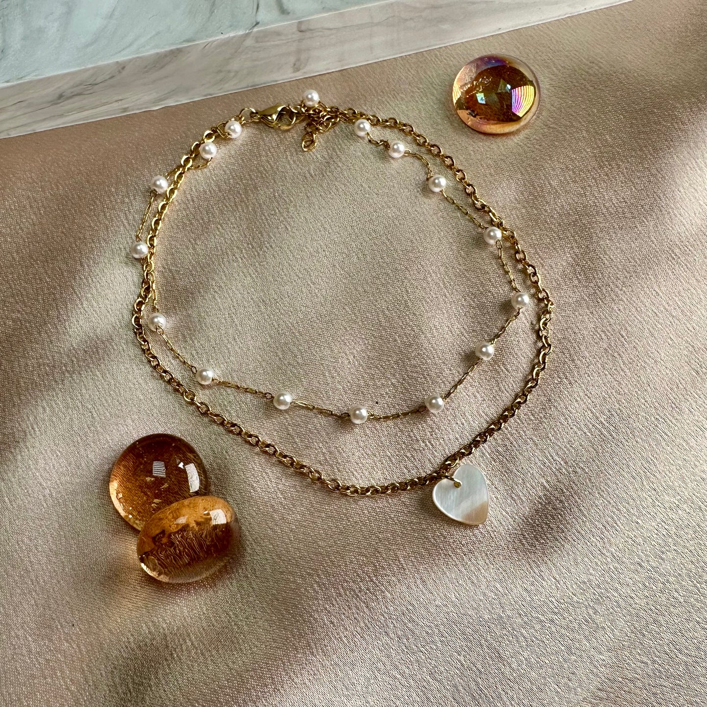 Bracelet de cheville Coeur