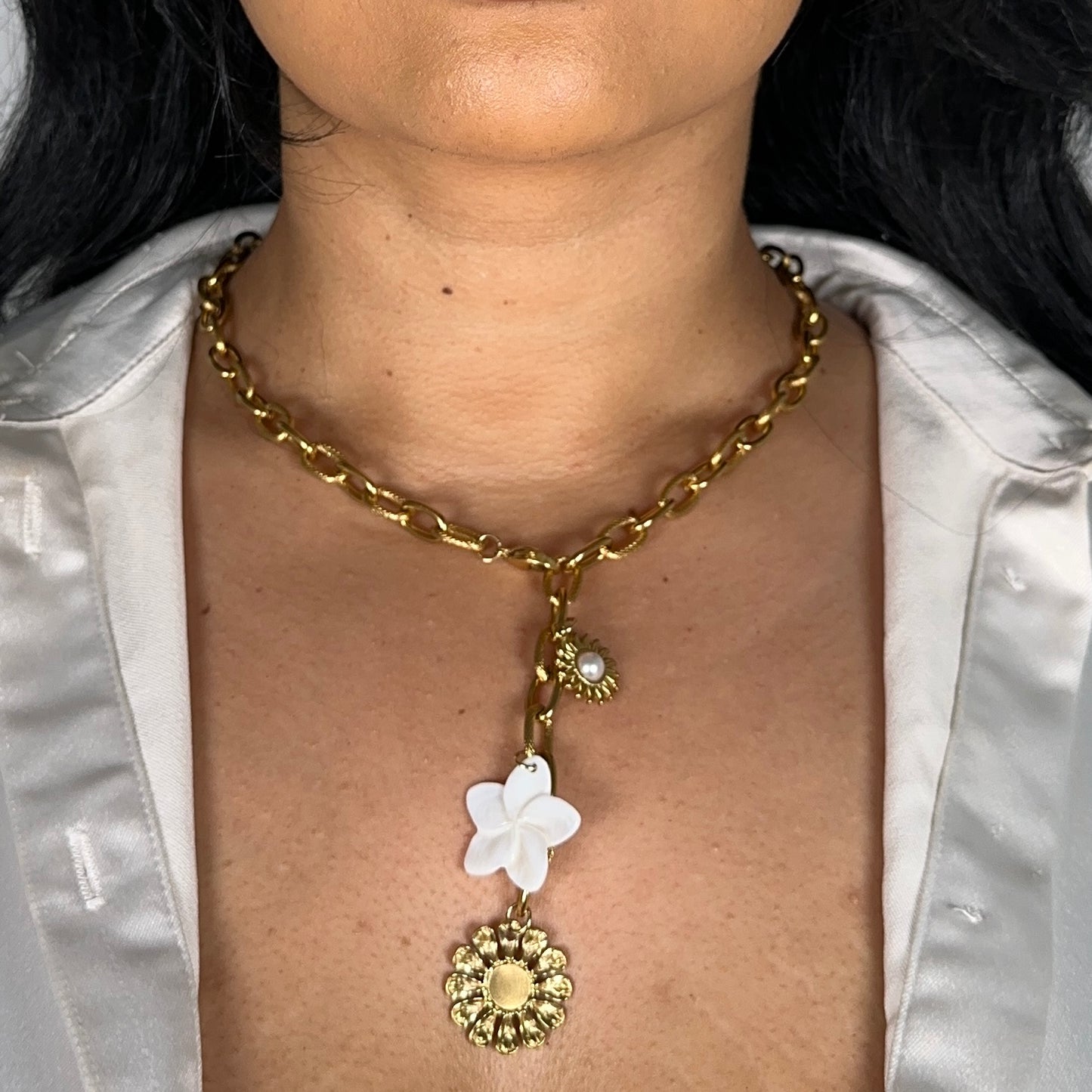 Collier en Y Flower