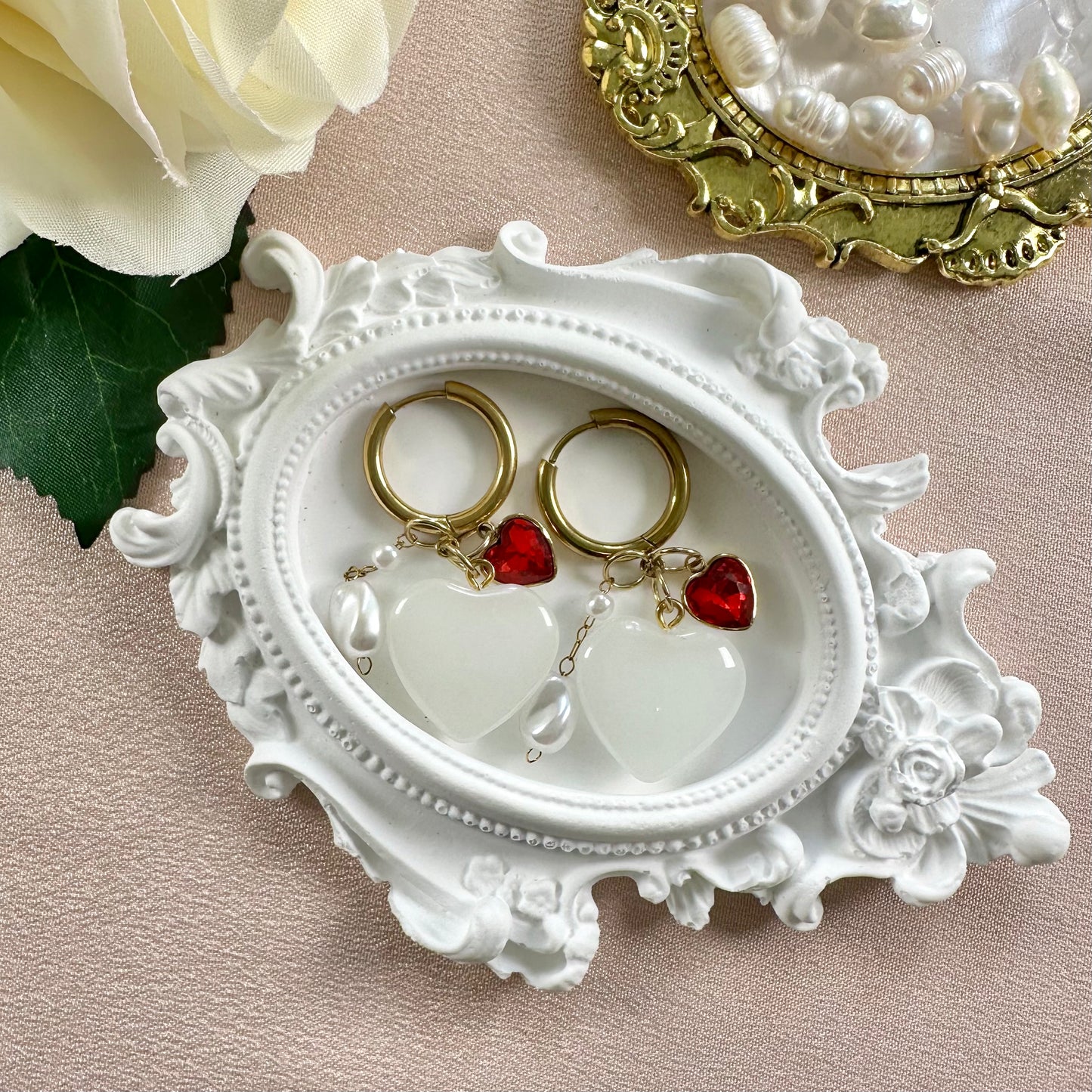 Boucles d'oreilles Love Interchangeables