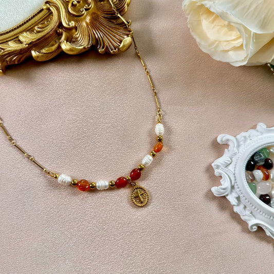 Collier Songe - Agate de Feu