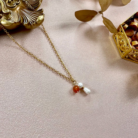 Collier Déborah - Agate de Feu