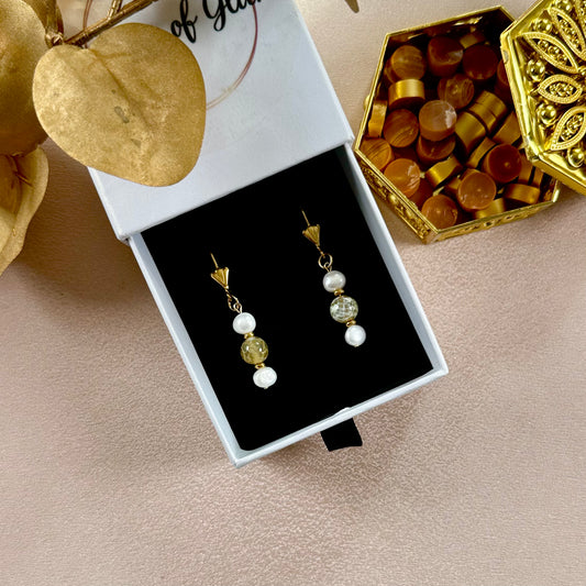 Boucles d'oreilles Melissa - Agate de Feu