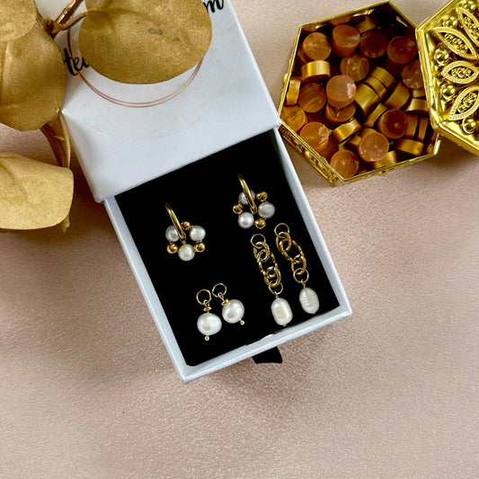 Boucles d'oreilles Cécile interchangeables