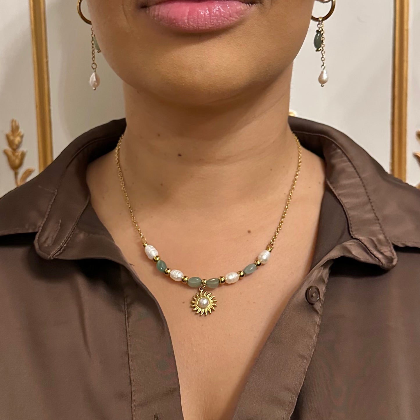 Collier Grace - Aventurine Verte