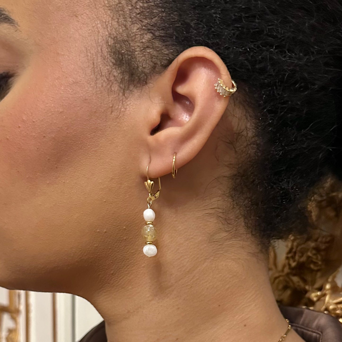 Boucles d'oreilles Melissa - Agate de Feu