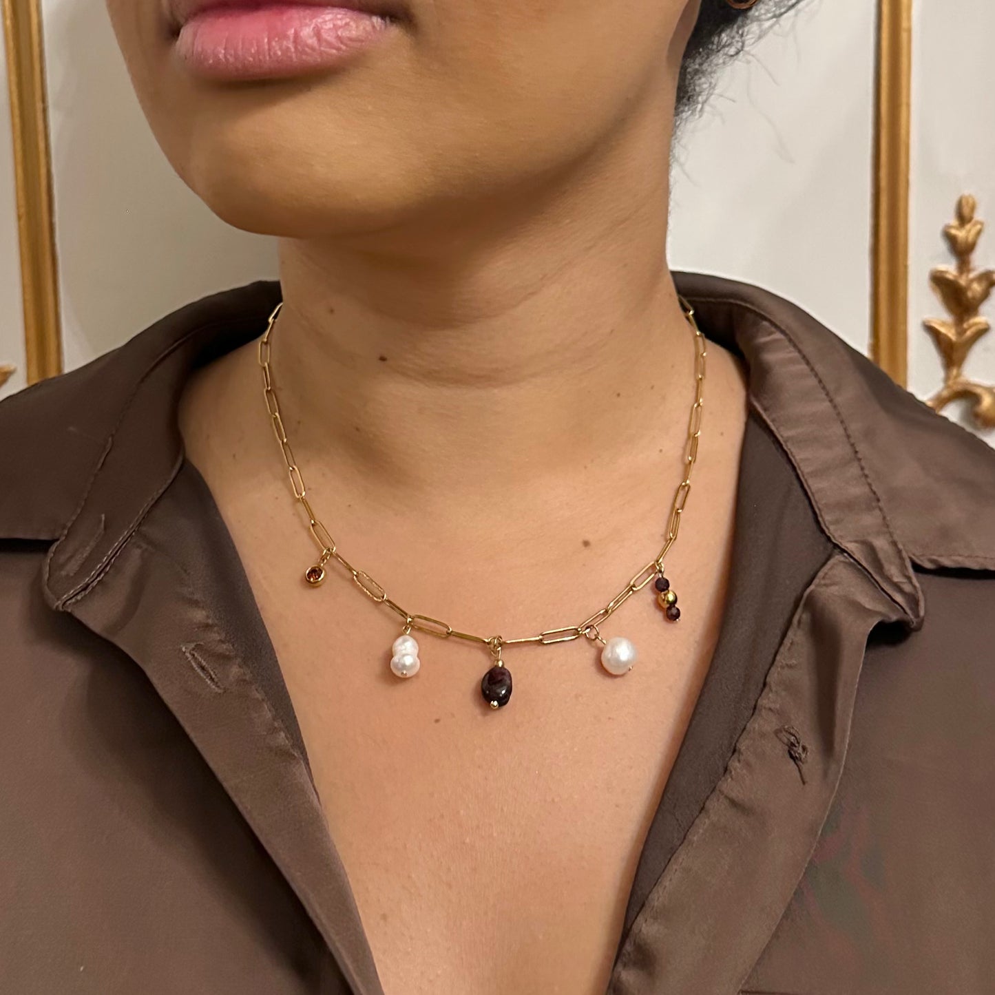 Collier Madeline - Grenat