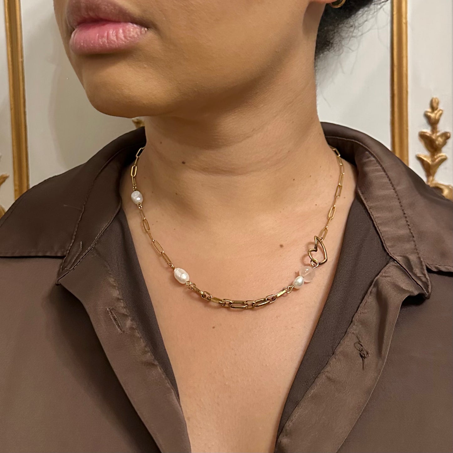 Collier Emma - Quartz Rose