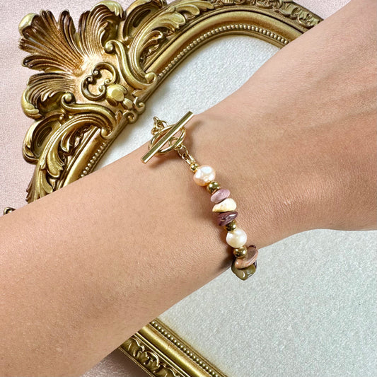 Bracelet Fleur - Jaspe Mokaïte