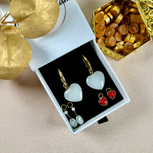 Boucles d'oreilles Love Interchangeables