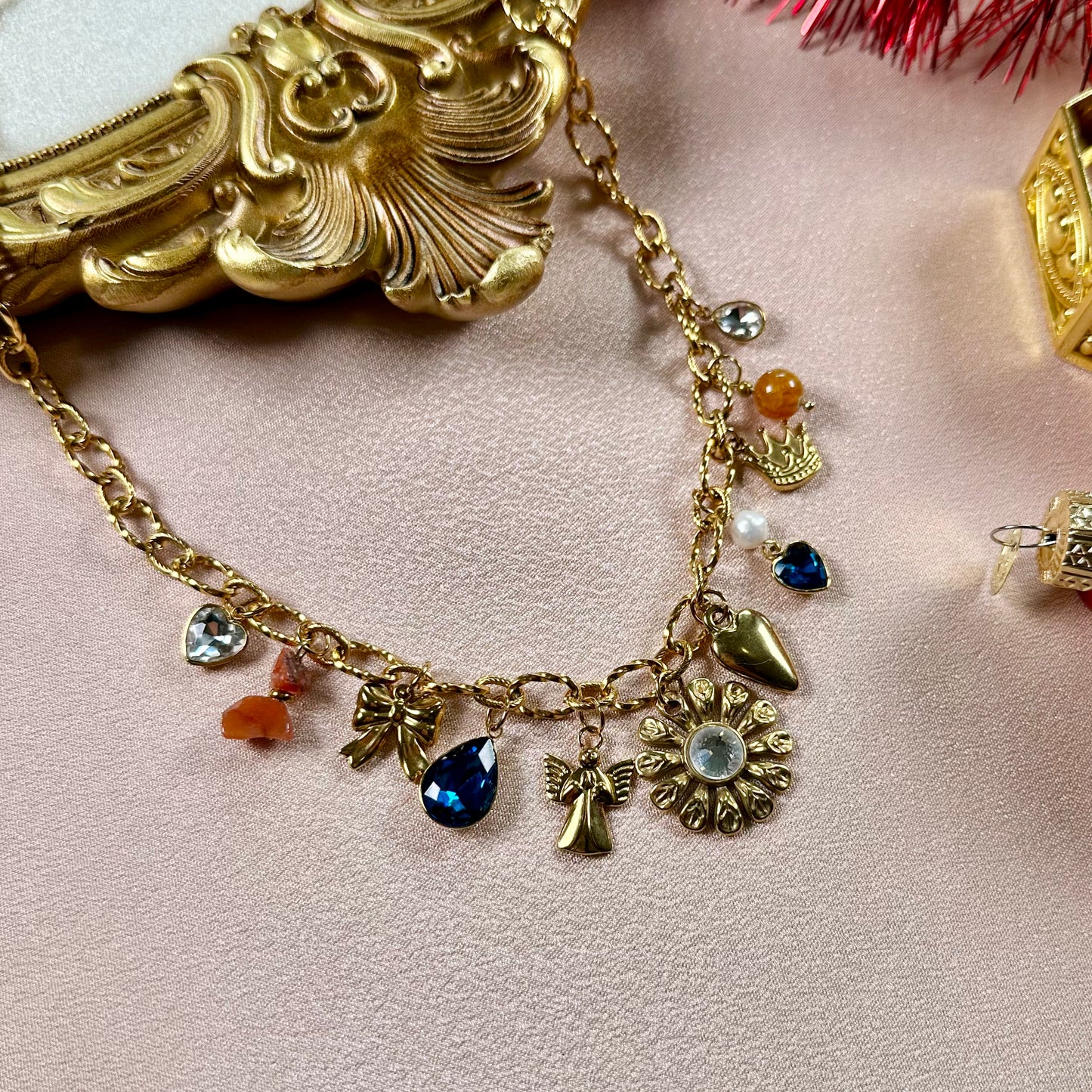 Collier Céleste - Agate de Feu