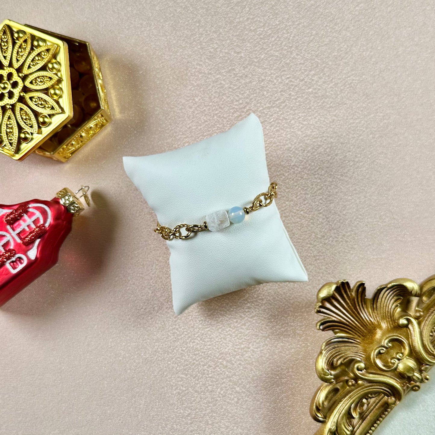 Bracelet Rêve - Jade Blanc & Opale