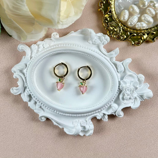 Boucles d'oreilles Coeur Rose