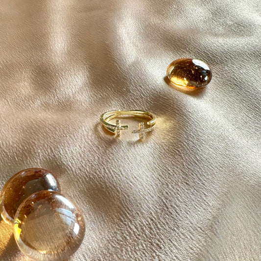 Bague Croix Dorée