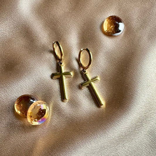 Boucles d'oreilles Croix