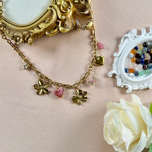 Collier Destiny Quartz Rose