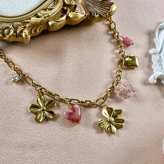 Collier Destiny Quartz Rose