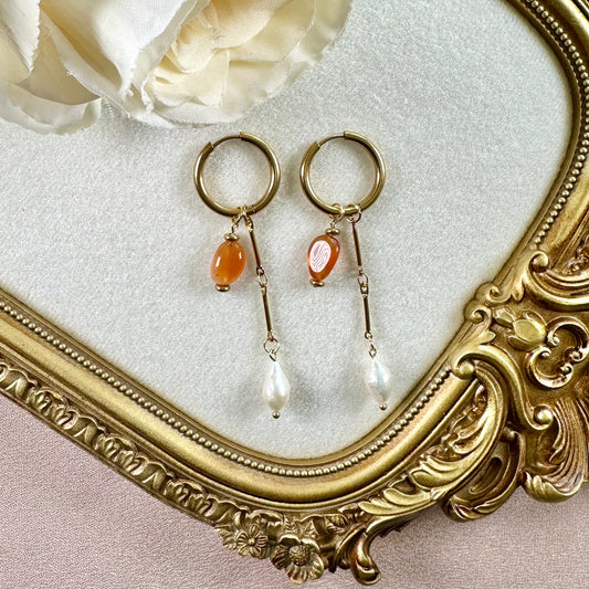 Boucles d'oreilles Songe Interchangeables - Agate