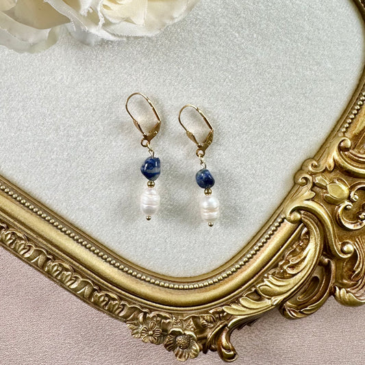 Boucles d'oreilles Rosalia - Lapis Azuli