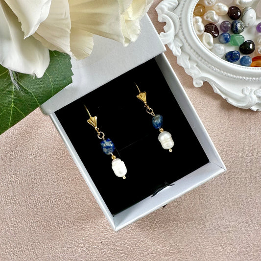 Boucles d'oreilles Rosalia - Lapis Azuli