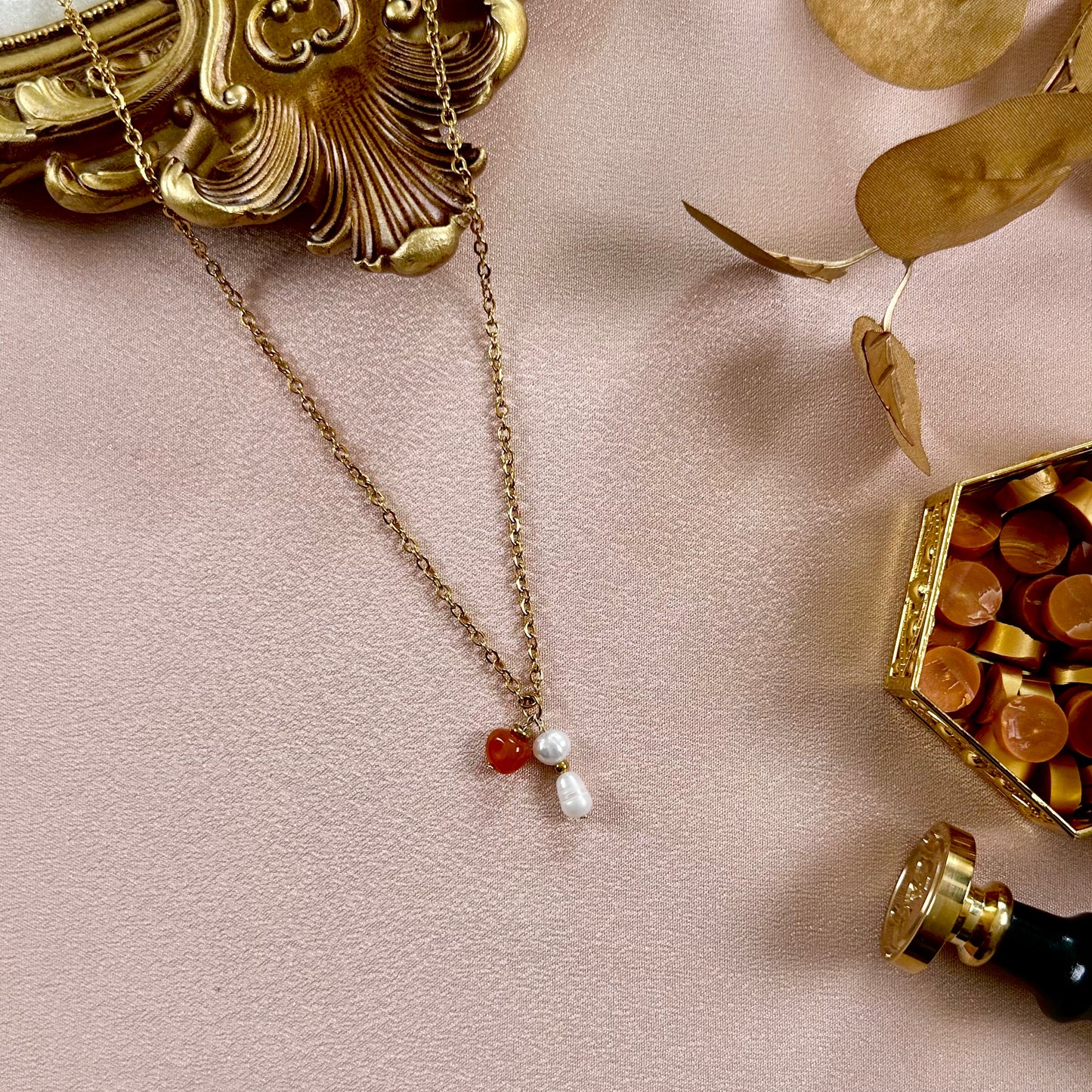 Collier Déborah - Agate de Feu