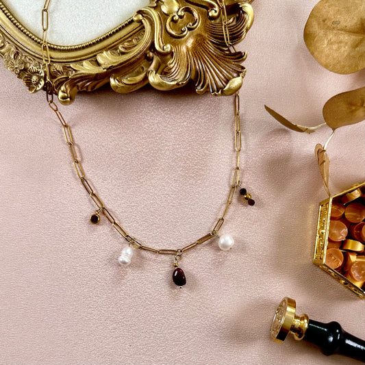 Collier Madeline - Grenat