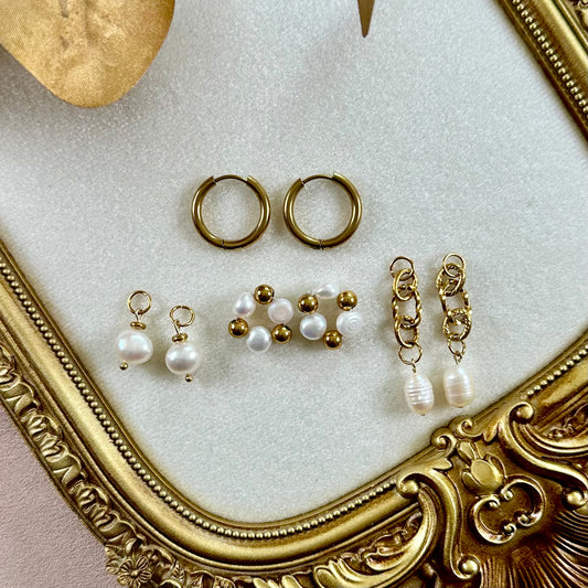 Boucles d'oreilles Cécile interchangeables