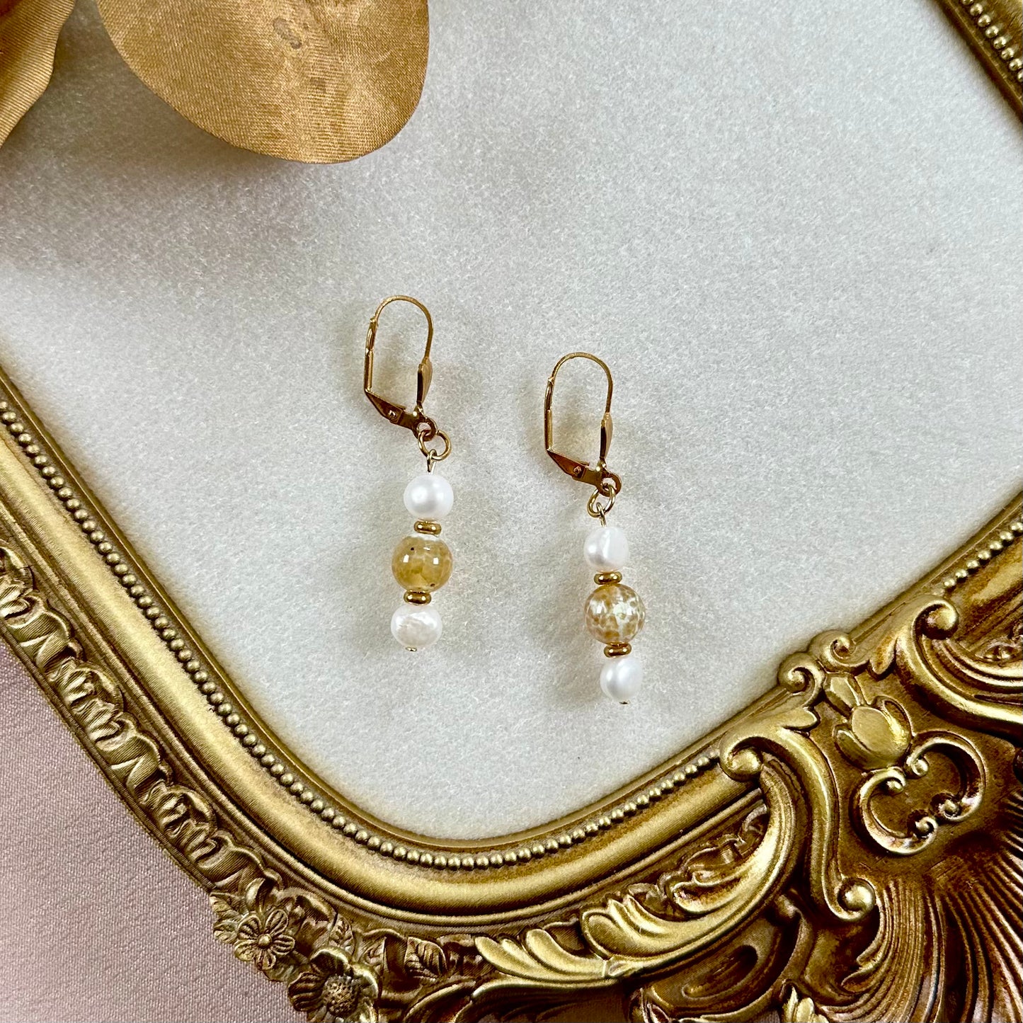 Boucles d'oreilles Melissa - Agate de Feu