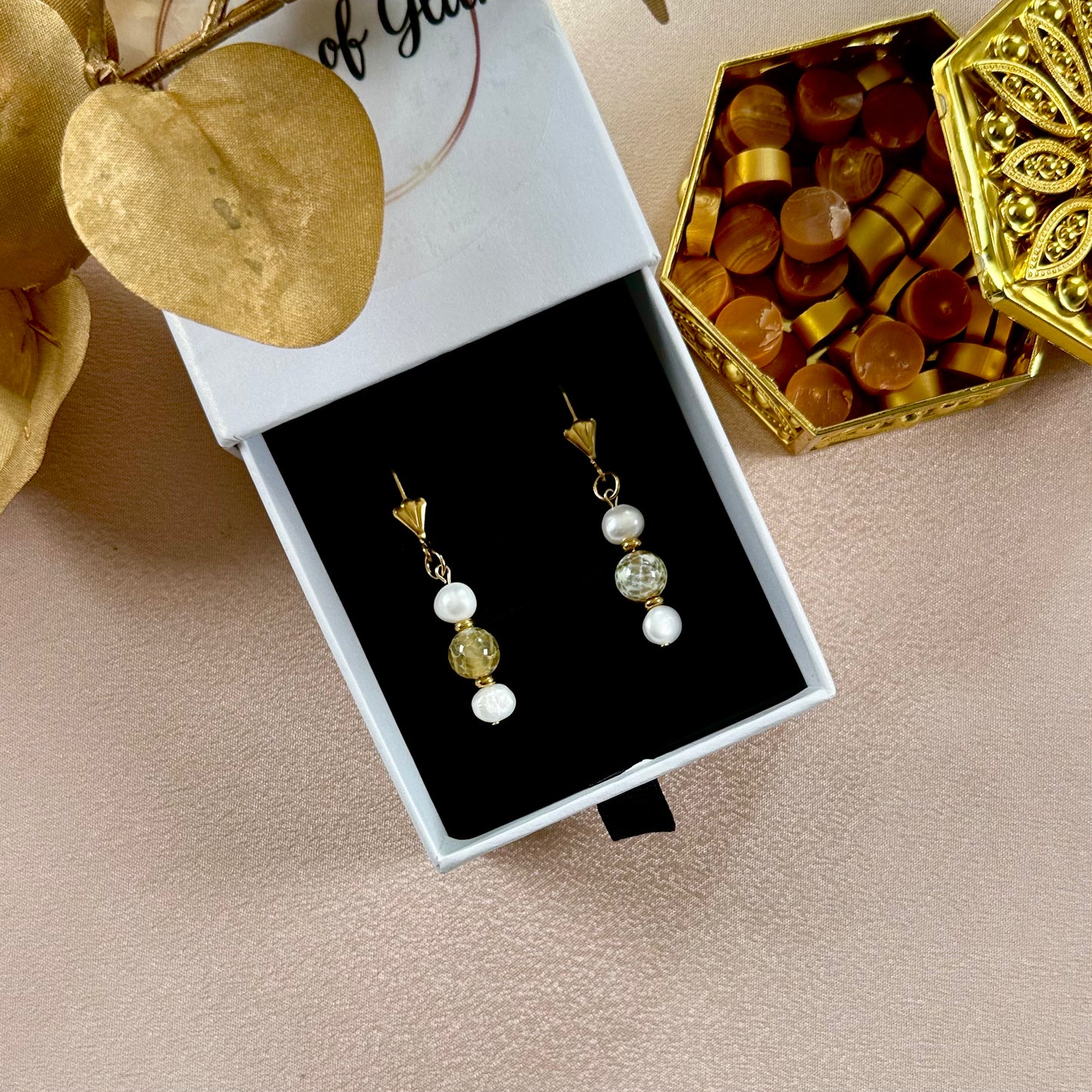 Boucles d'oreilles Melissa - Agate de Feu