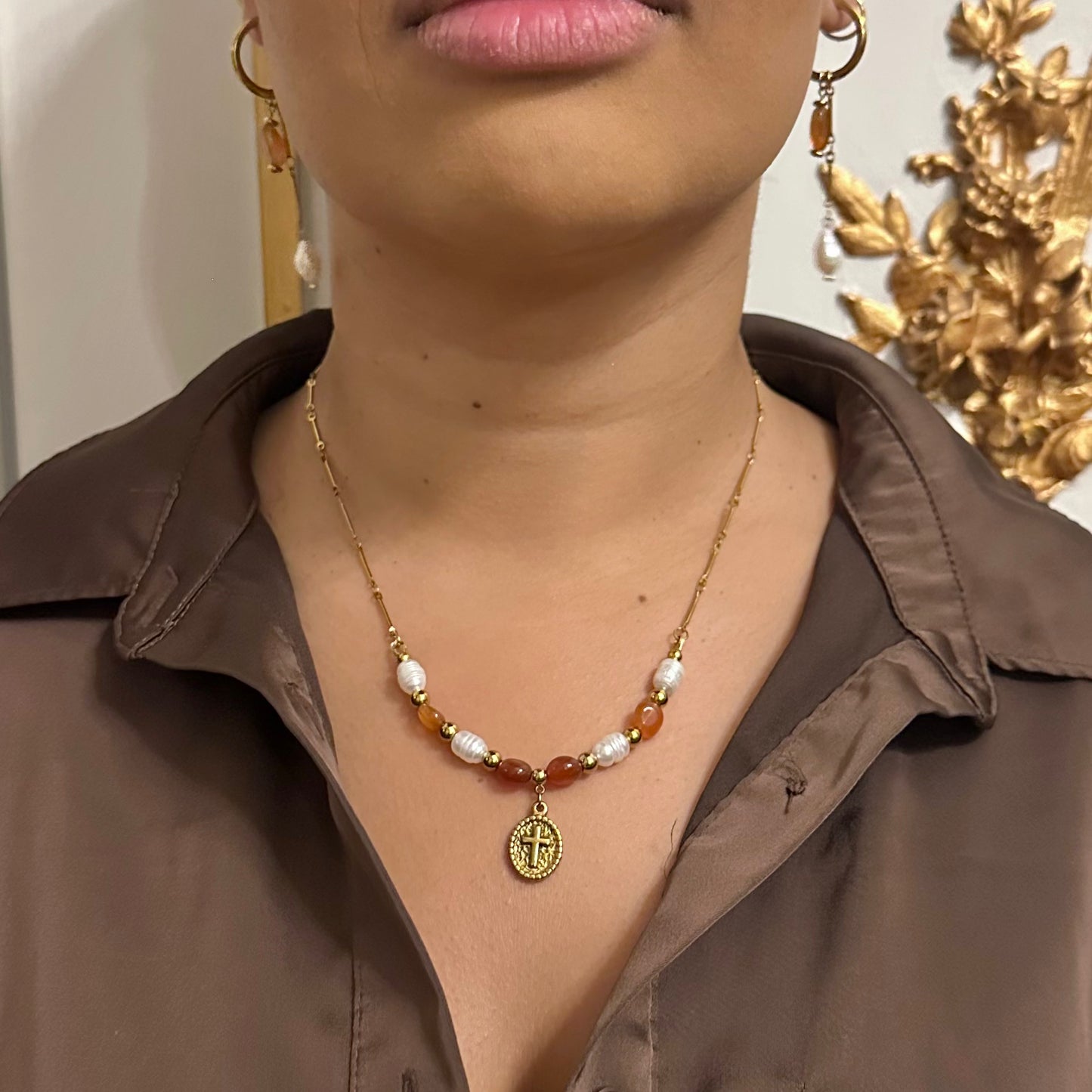 Collier Songe - Agate de Feu