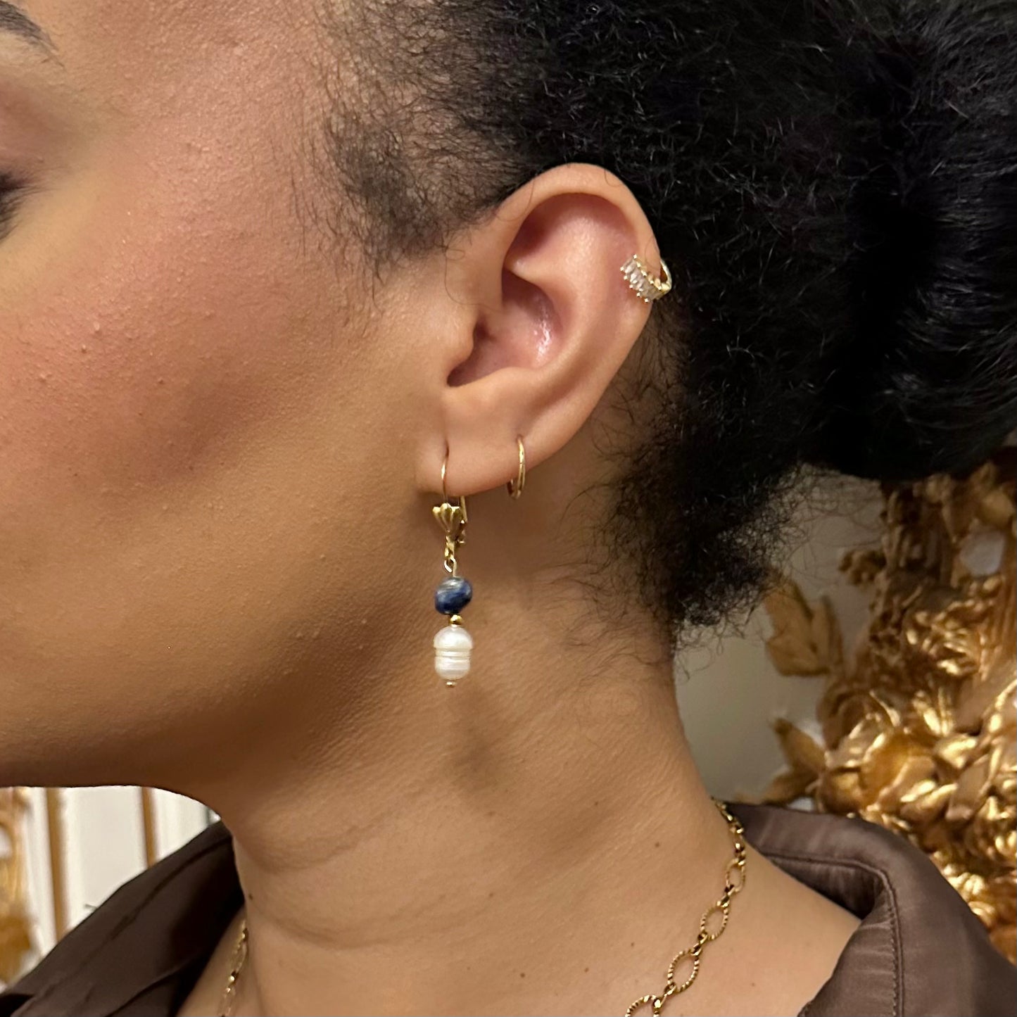 Boucles d'oreilles Rosalia - Lapis Lazuli