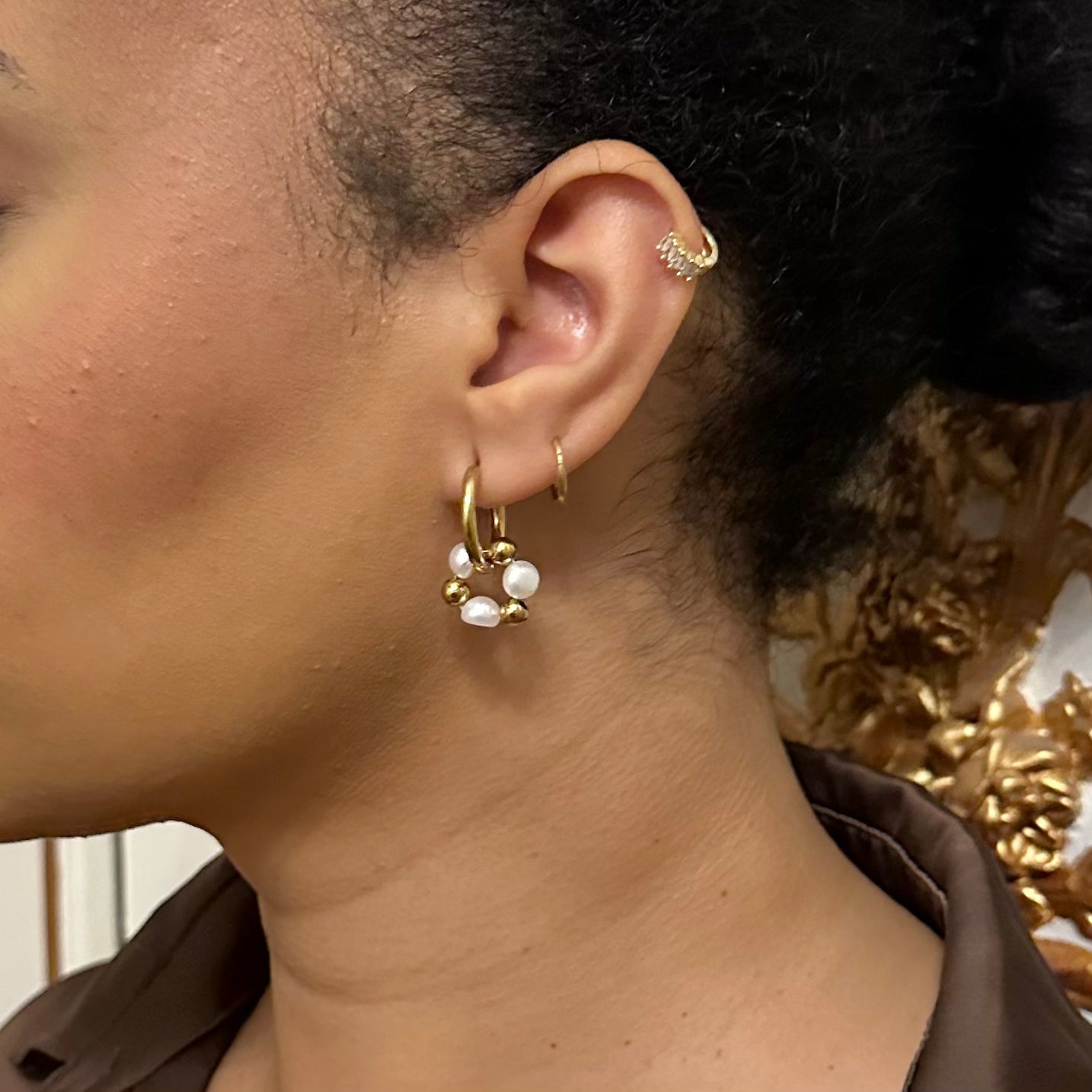 Boucles d'oreilles Cécile interchangeables