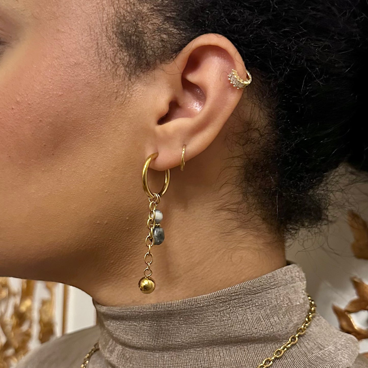 Boucles d'oreilles Palais Interchangeables - Lapis Lazuli