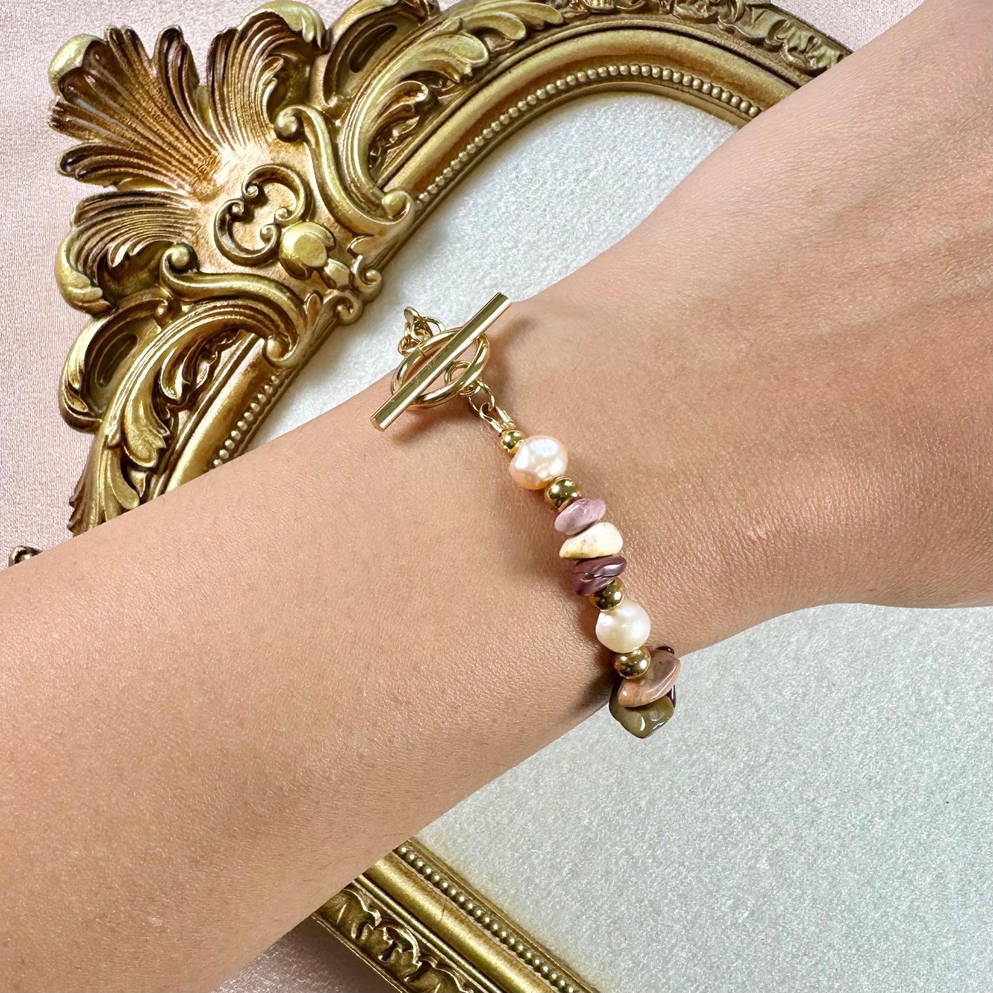 Bracelet Fleur - Jaspe Mokaïte