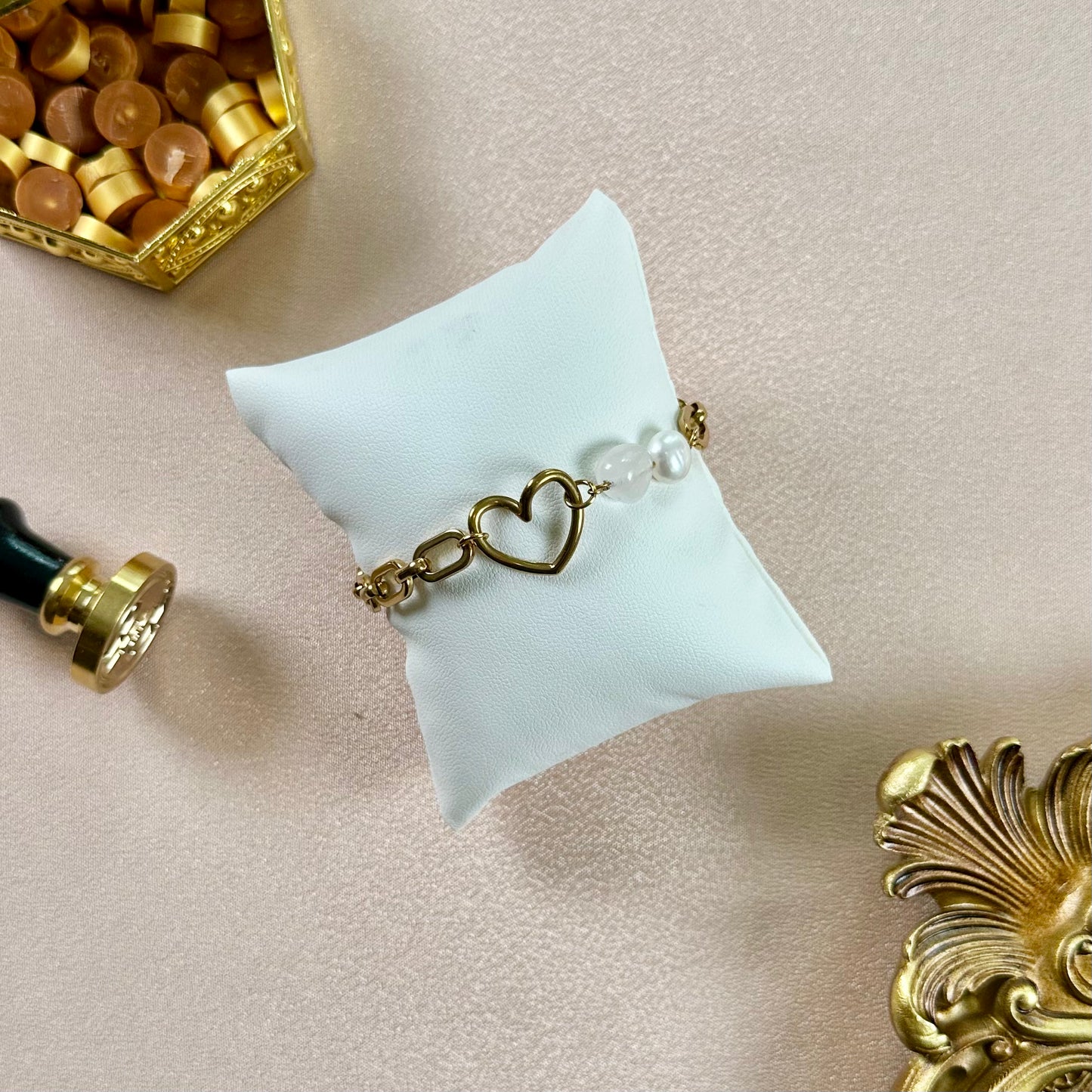 Bracelet Emma - Quartz Rose