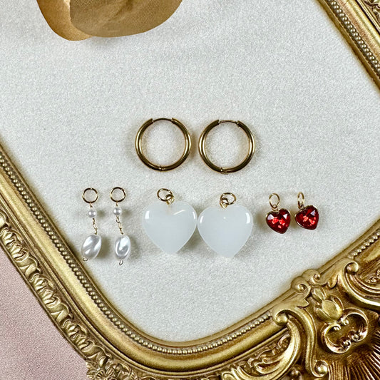 Boucles d'oreilles Love Interchangeables