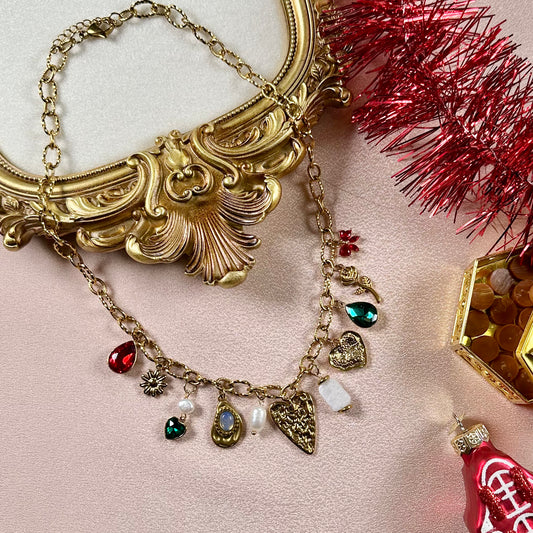 Collier Cristal - Jade Blanc & Pierre de Lune