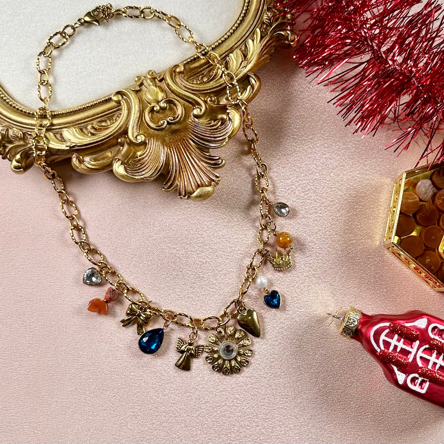 Collier Céleste - Agate de Feu