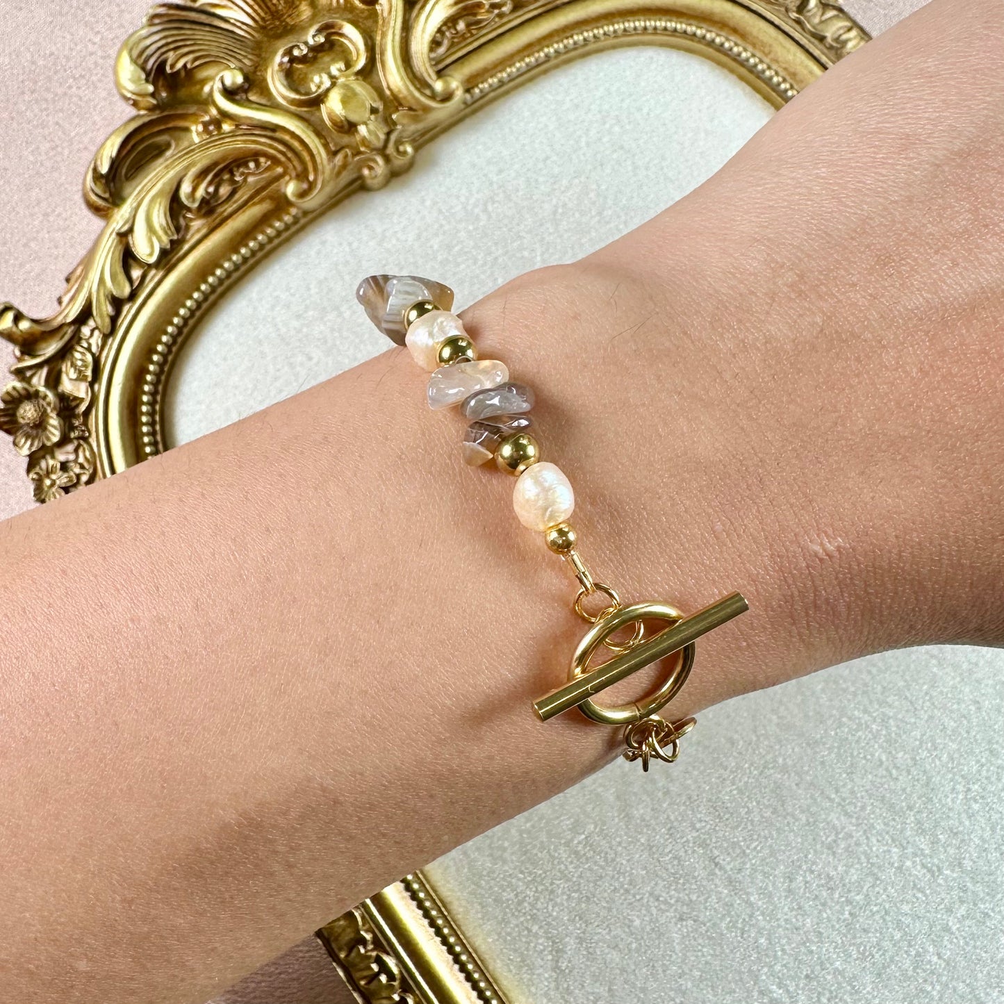 Bracelet Foi - Agate du Botswana