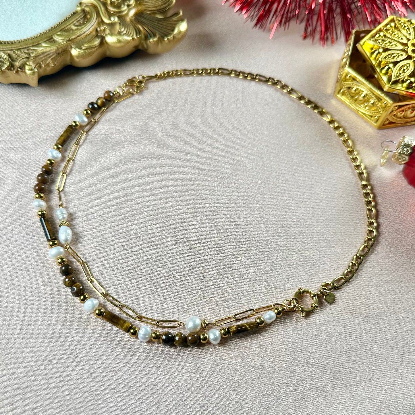 Collier Trésor Interchangeable - Oeil de Tigre