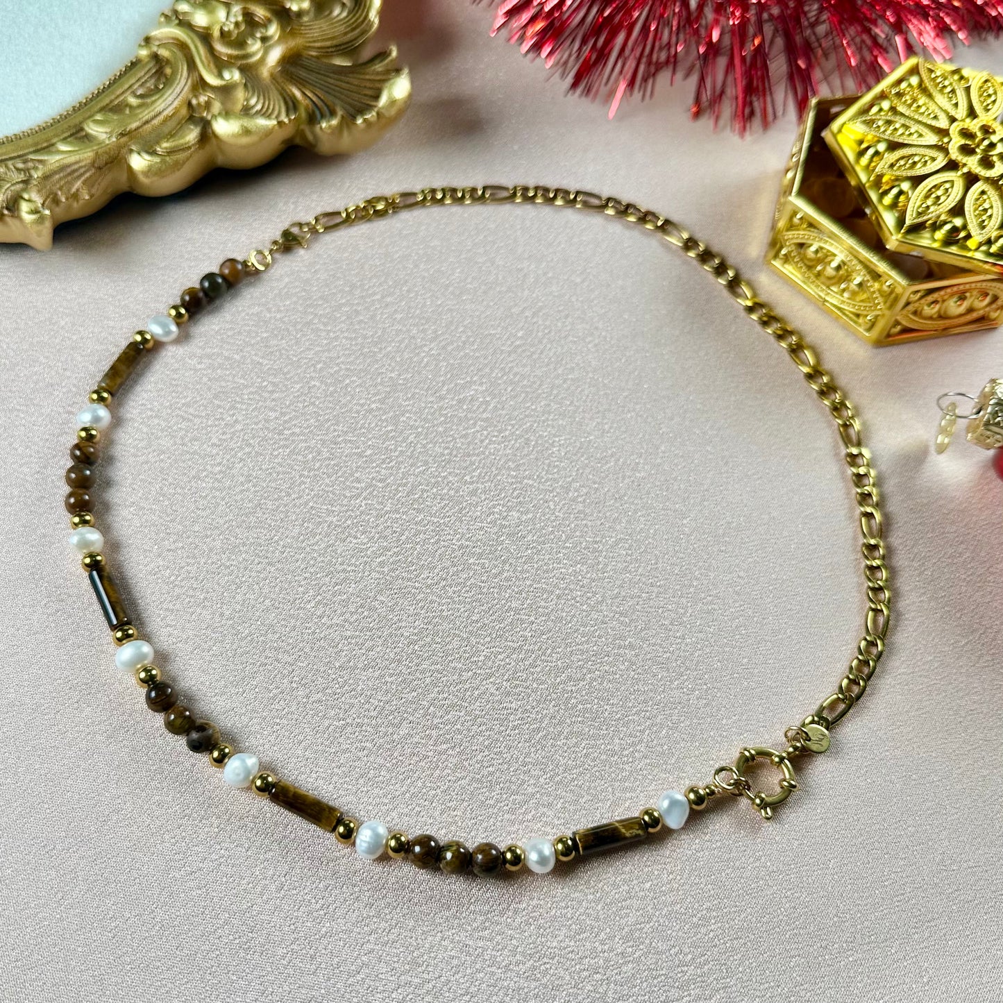 Collier Trésor Interchangeable - Oeil de Tigre